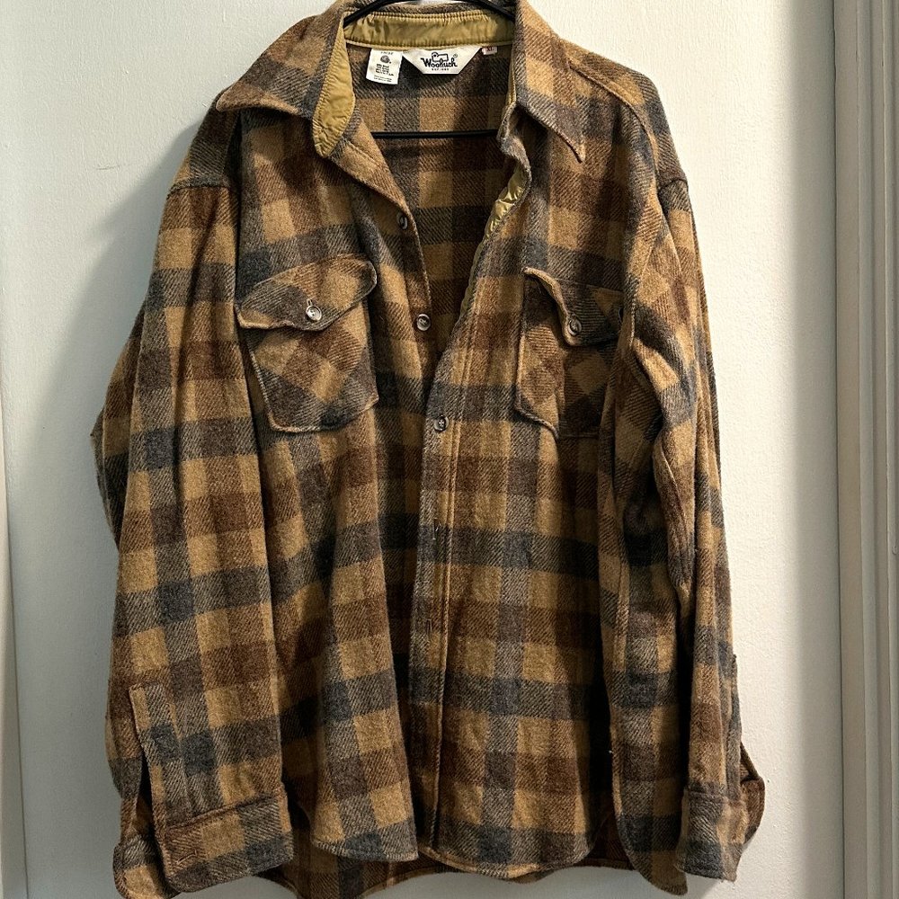 RARE!!! VINTAGE 60's Woolrich Excellent Condition Mens Flannel XL